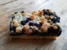 Dinkel Mohnkuchen mit Blaubeeren vegan